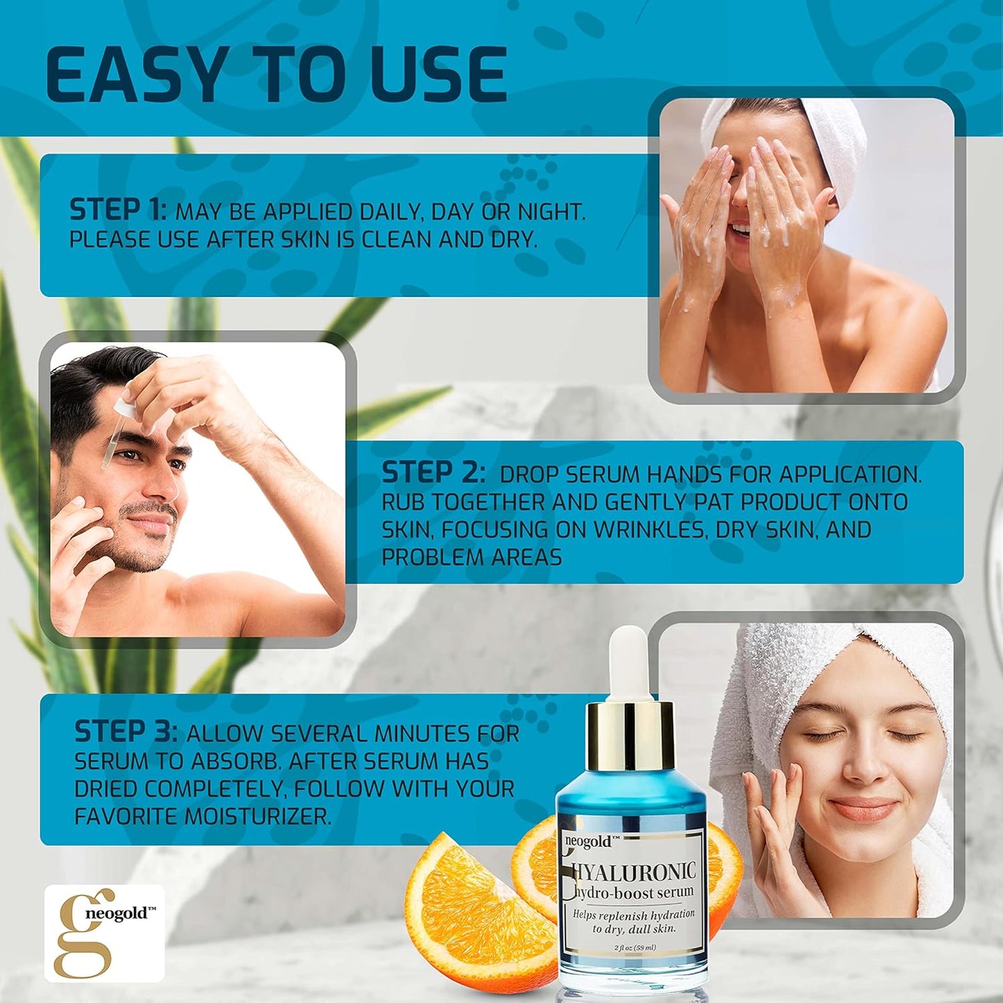 Hydrating Hyaluronic Acid Serum For Face | Vitamin E + Vitamin C Facial Moisturizer For Restoring Skin Barrier | Helps Renew, Firm, & Minimize Wrinkles, Age Spots, & Dull Dry Skin, 2 Fl Oz