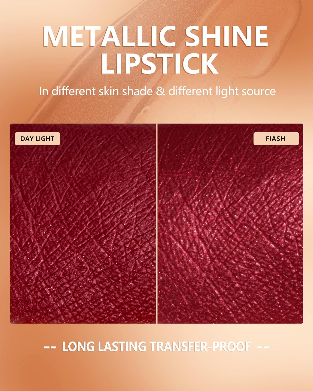 MAKI YIKA Dark Red Lipstick for Women Metallic Lipsticks Glitter Long Lasting Lipstick No Smudge No Transfer Liquid Pink Lip Gloss (BR011 Pure Envy)