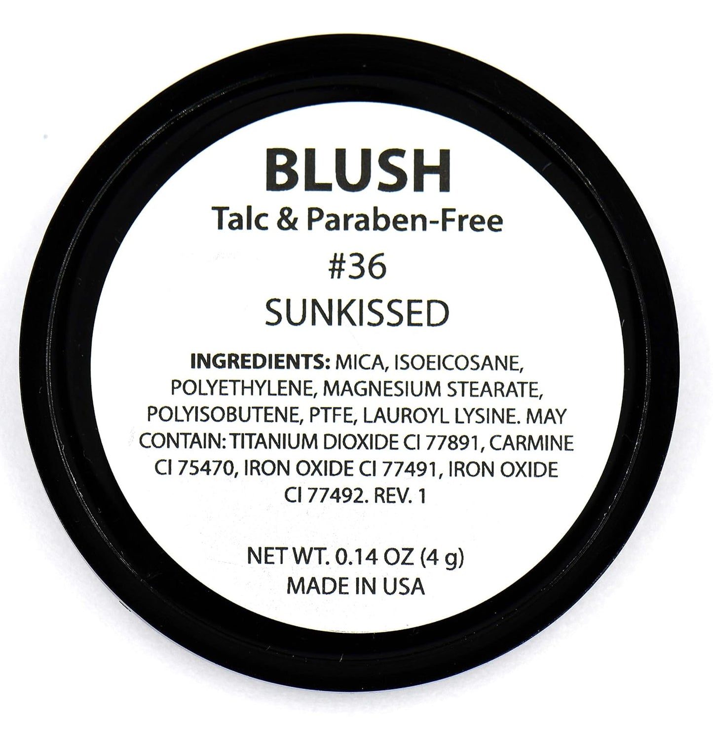 Sunkissed Shimmering Pink with Tints of Orange Blush Pressed Cheek Blush Color Contour Powder, Talc & Paraben Free, 4 Grams, No Animal Testing & Cruelty Free