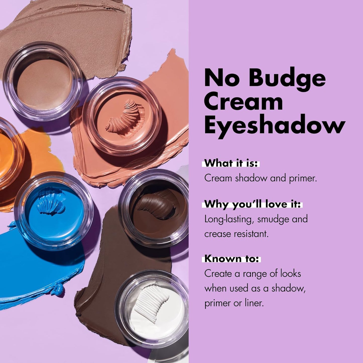 e.l.f. No Budge Cream Eyeshadow, 3-in-1 Eyeshadow, Primer & Liner With Crease-Resistant Color & Stay-Put Power, Vegan & Cruelty-Free, Sand Dune