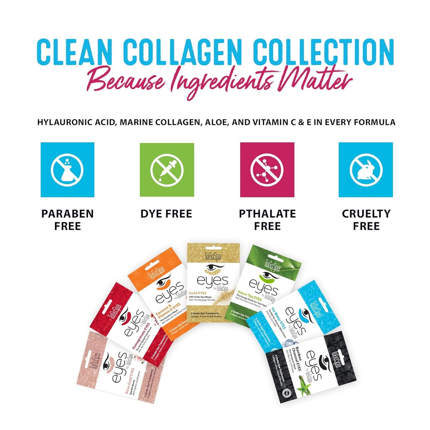 ToGoSpa Green Tea EYES, Dark Circle Warrior | Premium Clean Anti-Aging Gel Pads with Collagen, Hyaluronic Acid, Aloe Vera, Vitamins C & E, Taurine, and Green Tea Extract - 3 Pack