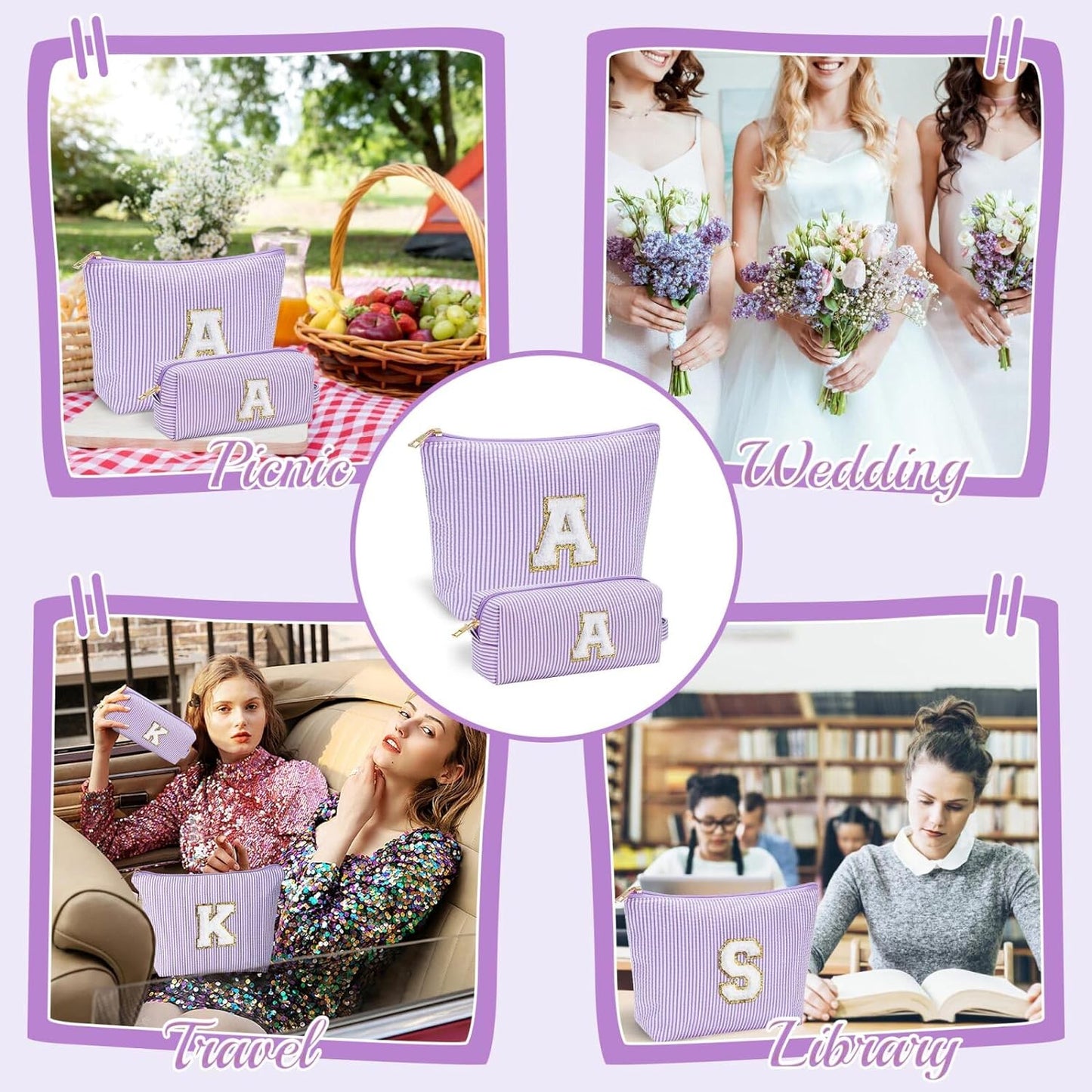 YOOLIFE Gifts for Women, Makeup Bag Make Up Bag Pouch Cosmetics Organizer Bag Cute Makeup Bag Gift for Wife Personalized Best Friend Birthday Gifts Birthday Gifts Sister Daughter Gifts R