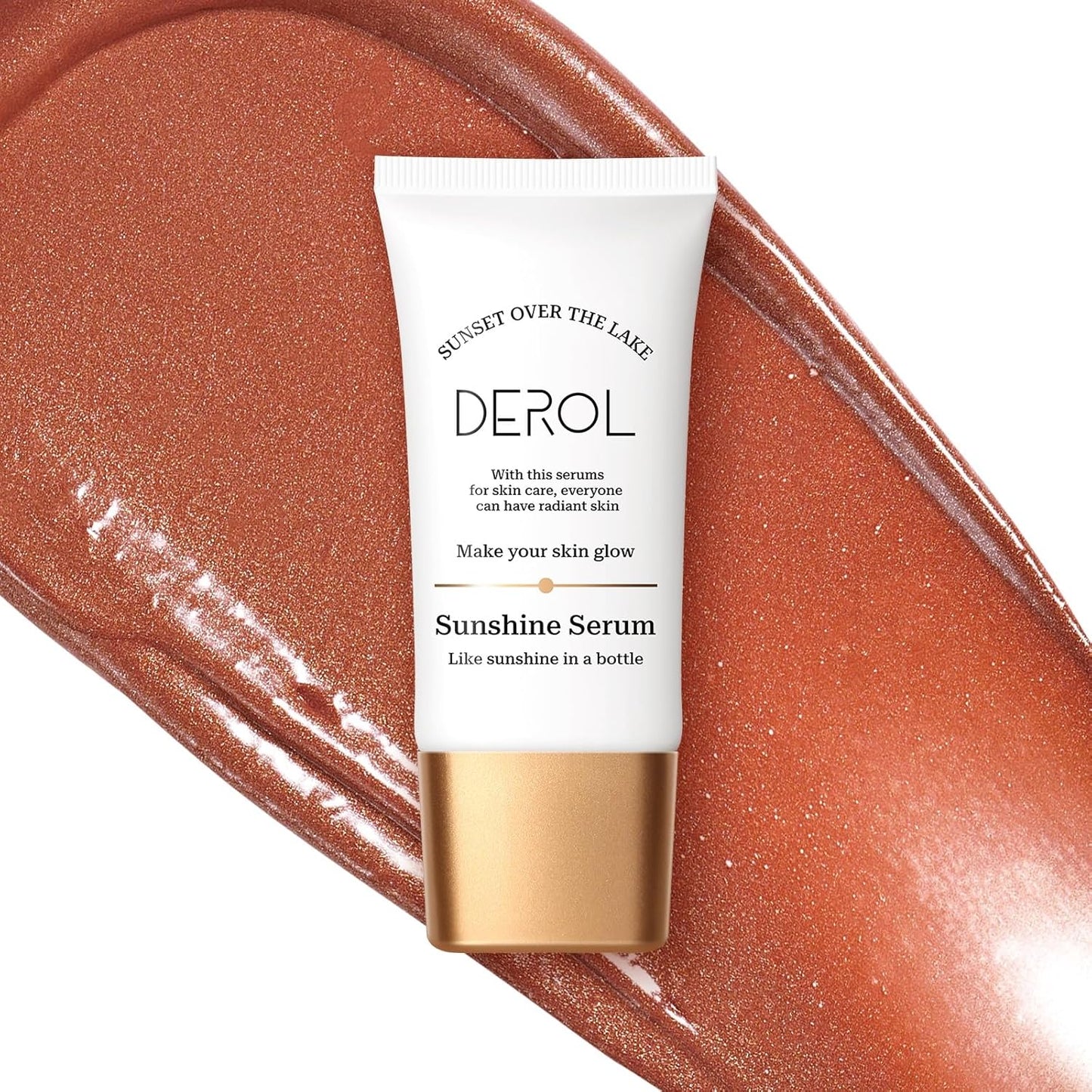 Bronzing Drops, Instant Sunshine Bronzing Drops, Lightweight and Non-greasy Liquid Bronzer Drops for Face Body, Glow Bronzing Serum Drops for Flawless Skin & A Radiant Finish(RUST RED)