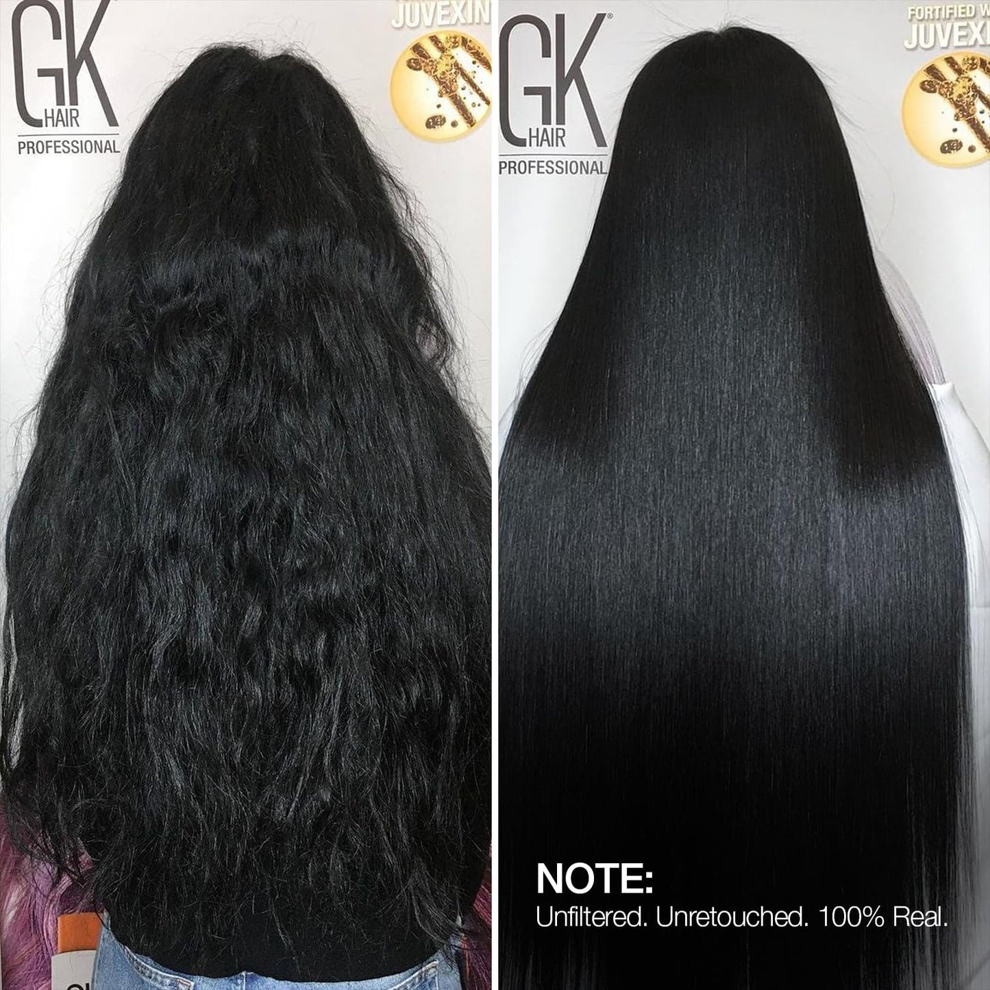 GK HAIR The Best Vegan Keratin Treatment Kit 10.1 fl oz – Pre Treatment Shampoo Straightening Complex for Smooth Silky Frizz-Free Hair Professional Long Lasting Smoothing System