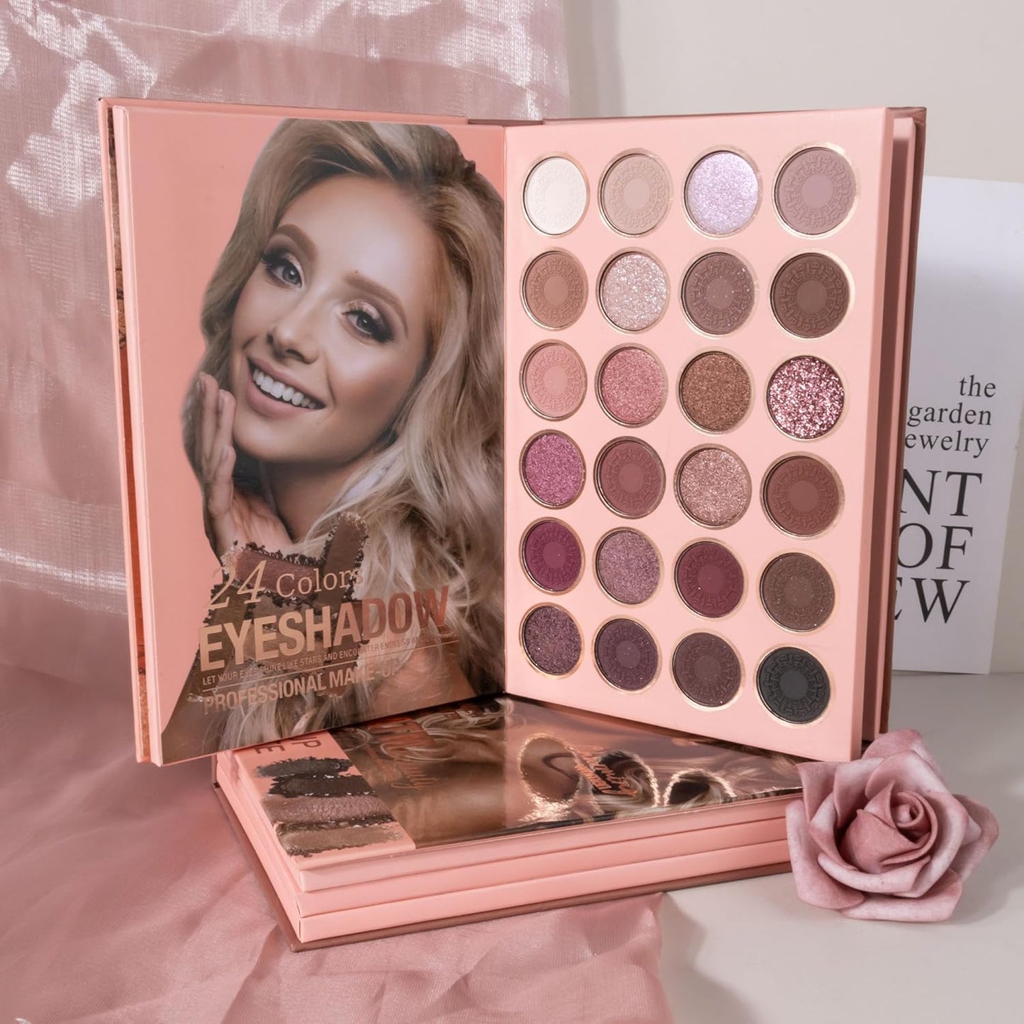 4-Layer Multi - Functional Beauty Book Kit- Style Makeup Palette Ingeniously Combines Eyeshadows, Blushes, Highlighters, Contour Powders In One,Best Choice for A Gift for Women (U150A)