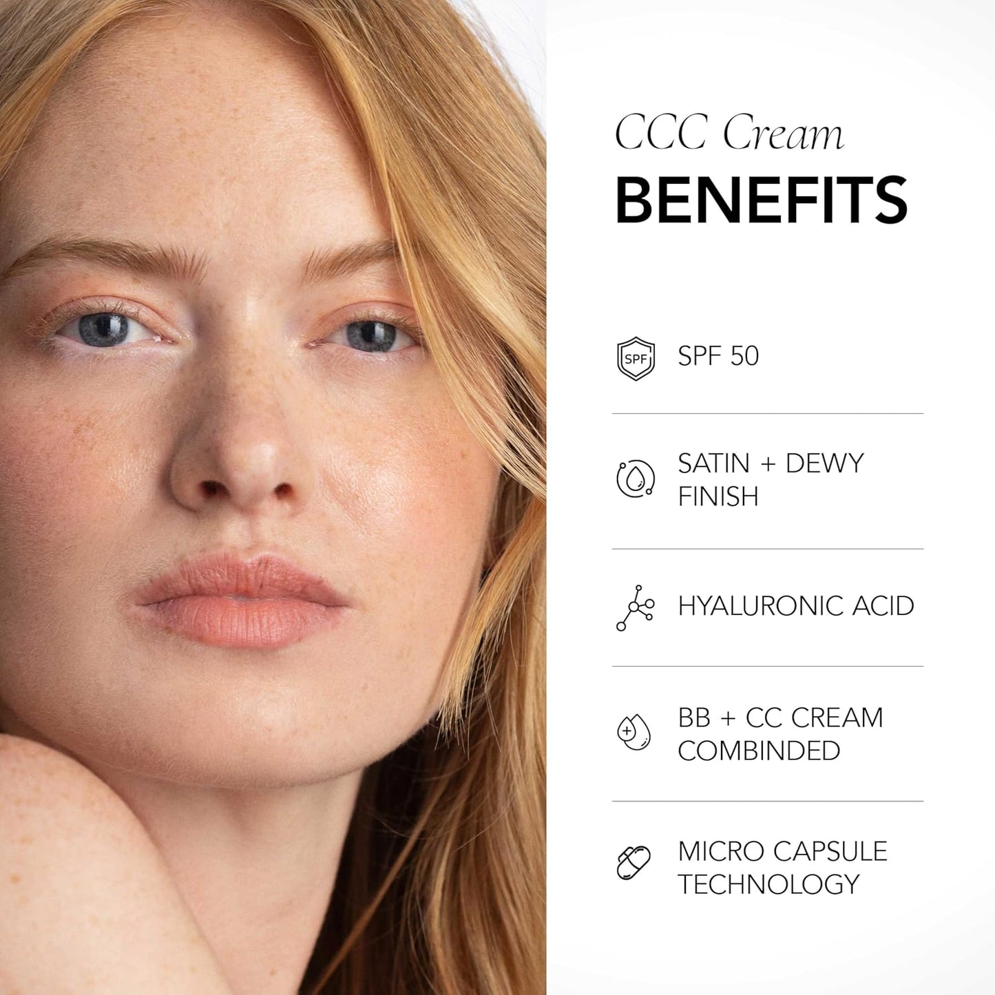 CLE Cosmetics CCC Cream (Neutral Fair 101 / SPF 50) - Color Correcting CC Cream with Sunscreen - Lightweight, Hydrating, Light to Medium Coverage Foundation - BB & CC Cream Hybrid - 1 fl oz