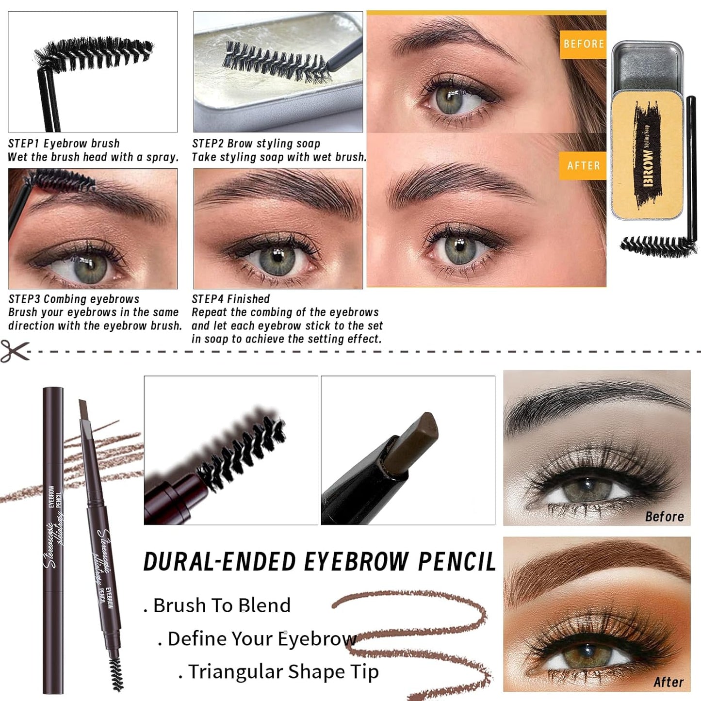 Makeup Set Kit for Women Full Kit, Makeup Present for Women Teen Girl, Eyeshadow Foundation Face Primer Brush 3 in 1 Palette Lip Gloss, Eyebrow Soap Mascara Eyeliner cosmetic bag