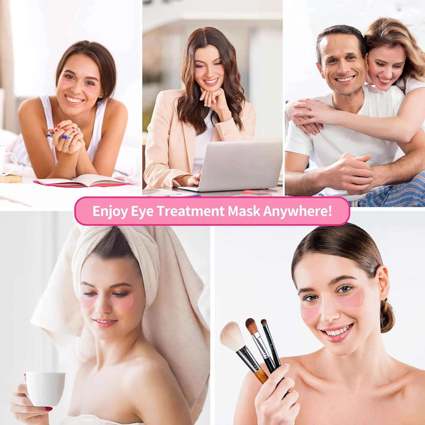 BREYLEE Rose Eye Mask– 60 Pcs - Eye Treatment Mask, Under Eye Bags Treatment, Under Eye Masks for Puffy Eyes, Anti-Aging,Anti-Wrinkle and Fine Lines, Under eye Dark Circles