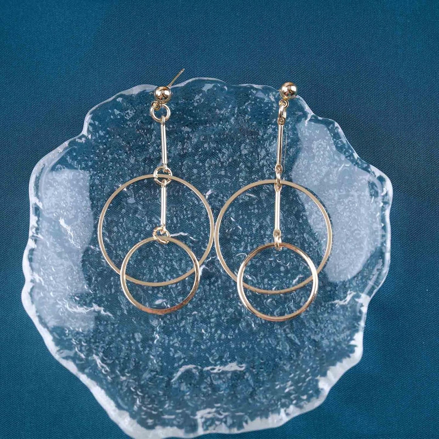 Vintage Hollow Circle Dangle Earrings Exaggerated Circle Drop Earrings Large Circle Hoop Earrings Gold Bar Earrings Jewelry for Women