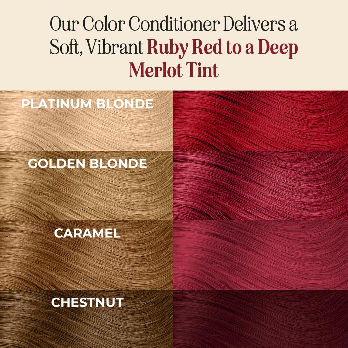 INH Semi Permanent Hair Color | Color Depositing Conditioner | Ruby Red Hair Dye | No Bleach & No Peroxide Temporary Tint for Women & Men | Vegan, Ammonia Free, & Sulfate Free | Ready to Use, 6oz