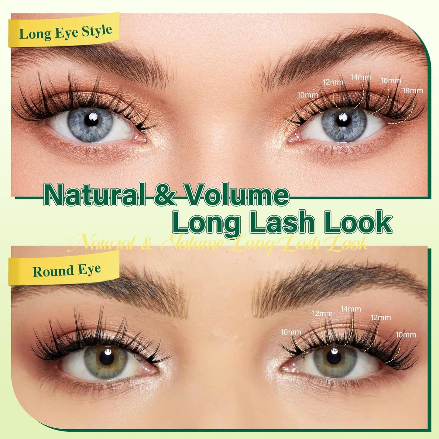 Lash Clusters Manga Lash Extension KEYYOU LASH D Curl 144pcs 8-18mm Wispy Eyelash Clusters Natural Volume Eyelash Extensions Individual Lashes DIY at Home(KY08,D-8-18MIX)
