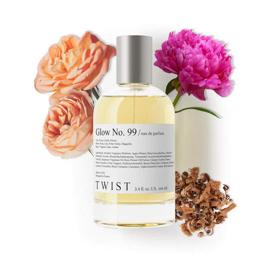 Twist Glow No. 99 - Inspired by Chlo.e EDP, Long-Lasting Perfume for Women, Rose & Peony, Vegan, Clean Ingredients, Fragrance – Spray 100 ml | 3.4 fl. oz.