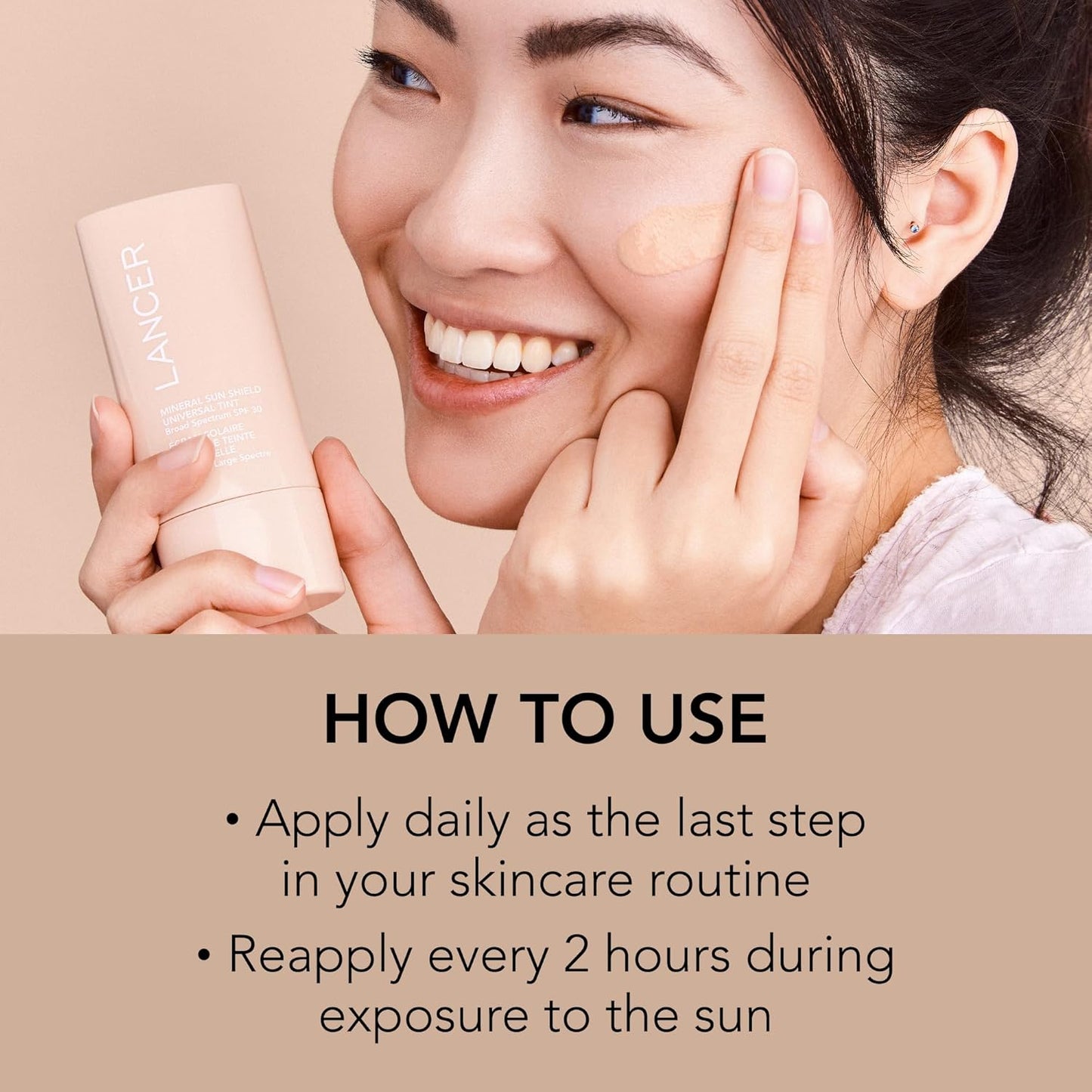 Lancer Skincare Sheer Fluid Sun Shield, Broad-Spectrum SPF 30 Sunscreen, 2 Fl Oz