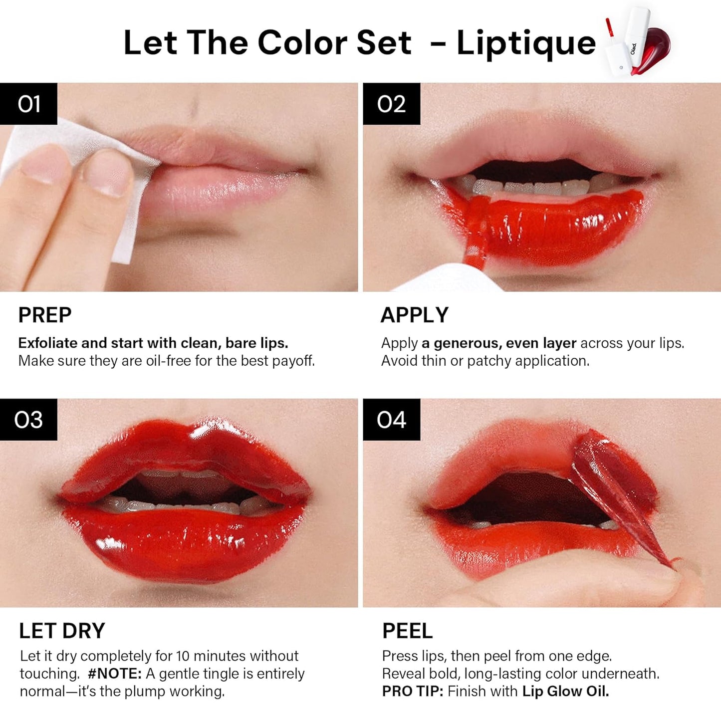 Liptique Korean Lip Stain Peel Off - 24 Hour Long Lasting Lip Tattoo, Waterproof & Transfer Proof, Nourishing & Hydrating Lip Tint for Women, Instant Plumping Lip Tints Peel Off (006 WINTTO)