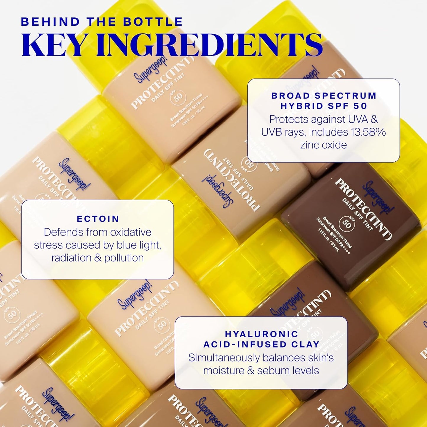 Supergoop! Protec(tint) Daily Skin Tint SPF 50 - 32N - Light, Buildable Coverage for Immediately Smooth, Even-Looking Skin - Natural Finish