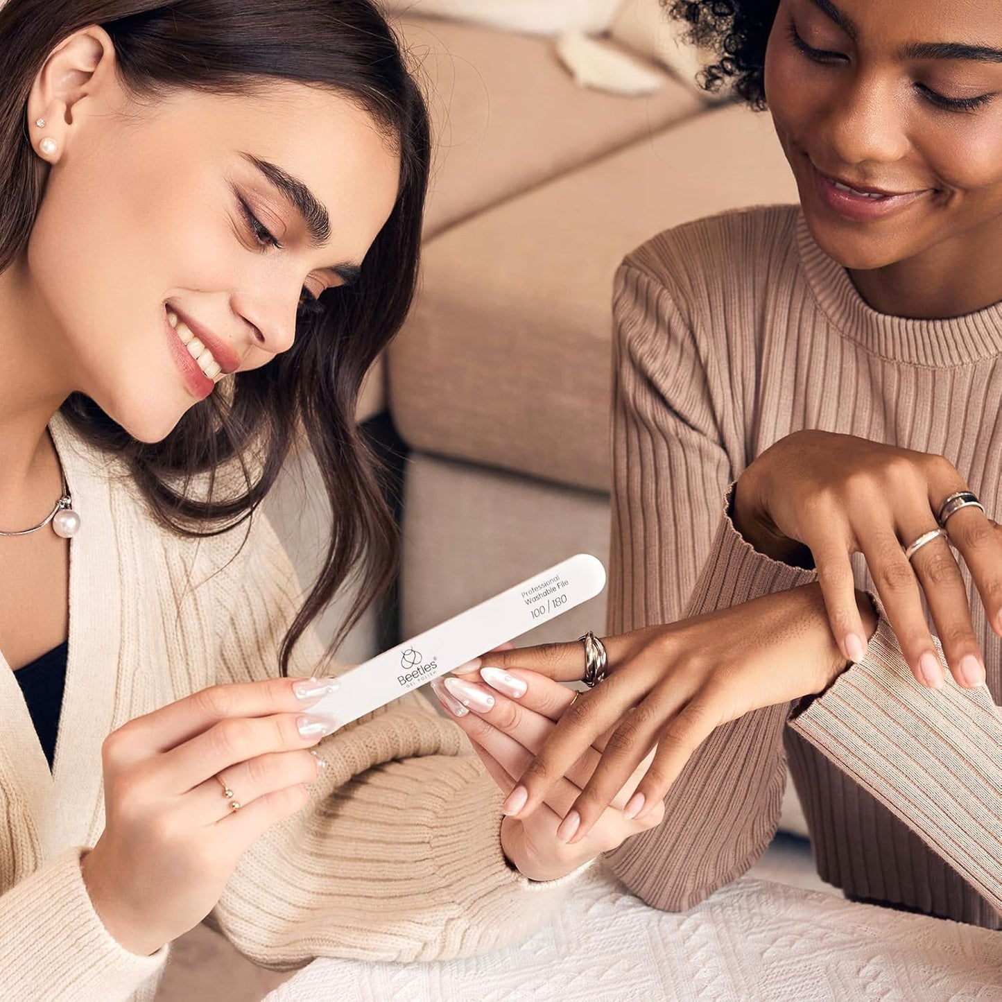 Beetles Gel Nail Polish Kit with U V Light - 80Pcs Fall Nail Fest Color Enchantment 55 Colors Gel Polish Starter Kit with Base Top Coat DIY Nails Stickers Manicure Tools Gift for Women Teens Girls