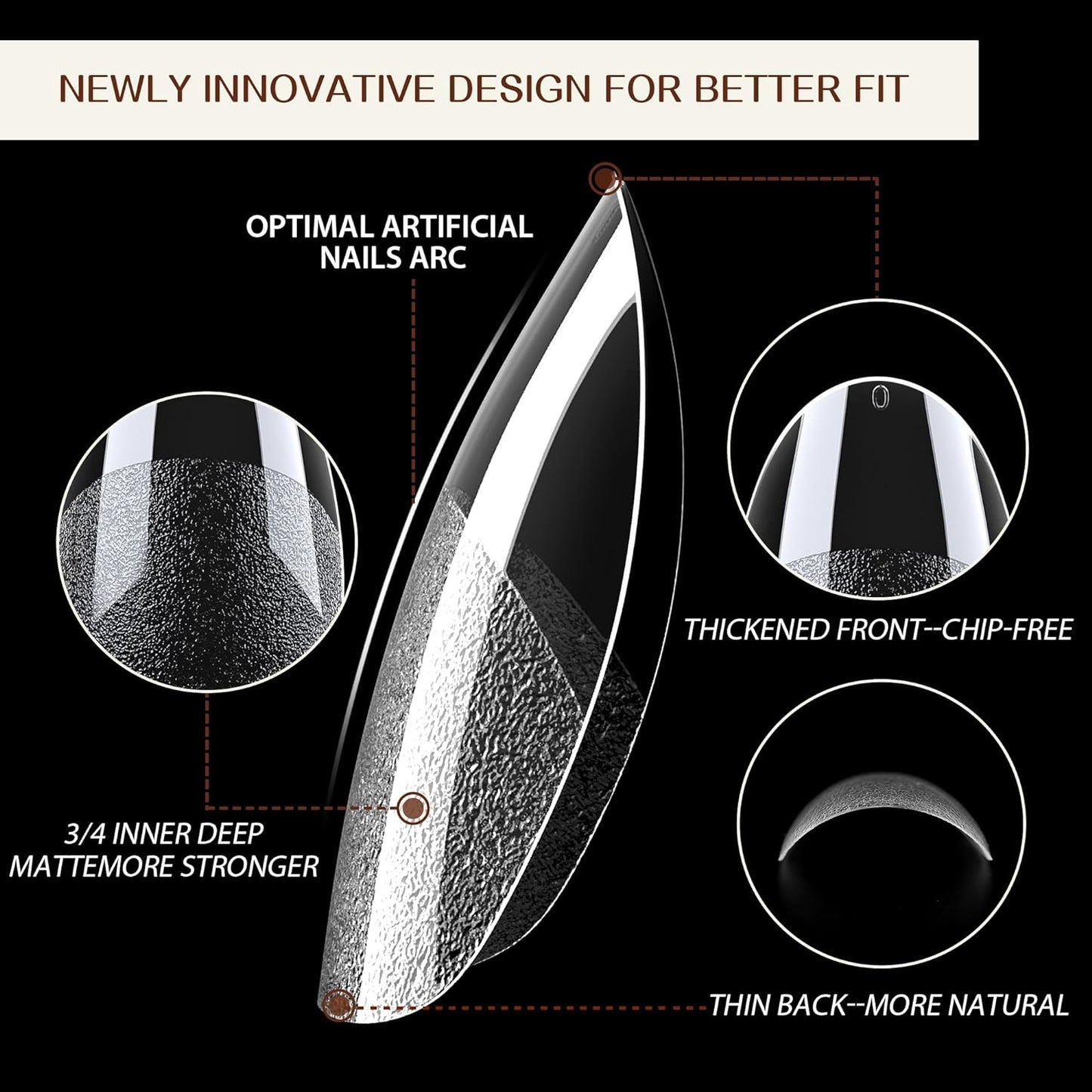 UNA GELLA Extra Short Almond Nail Tips, 504 Pcs Pre-Filed XS Almond Gel Nails, 12 Sizes Half Matte Full Cover Press Ons for Nail Extension Manicure Home DIY Salon