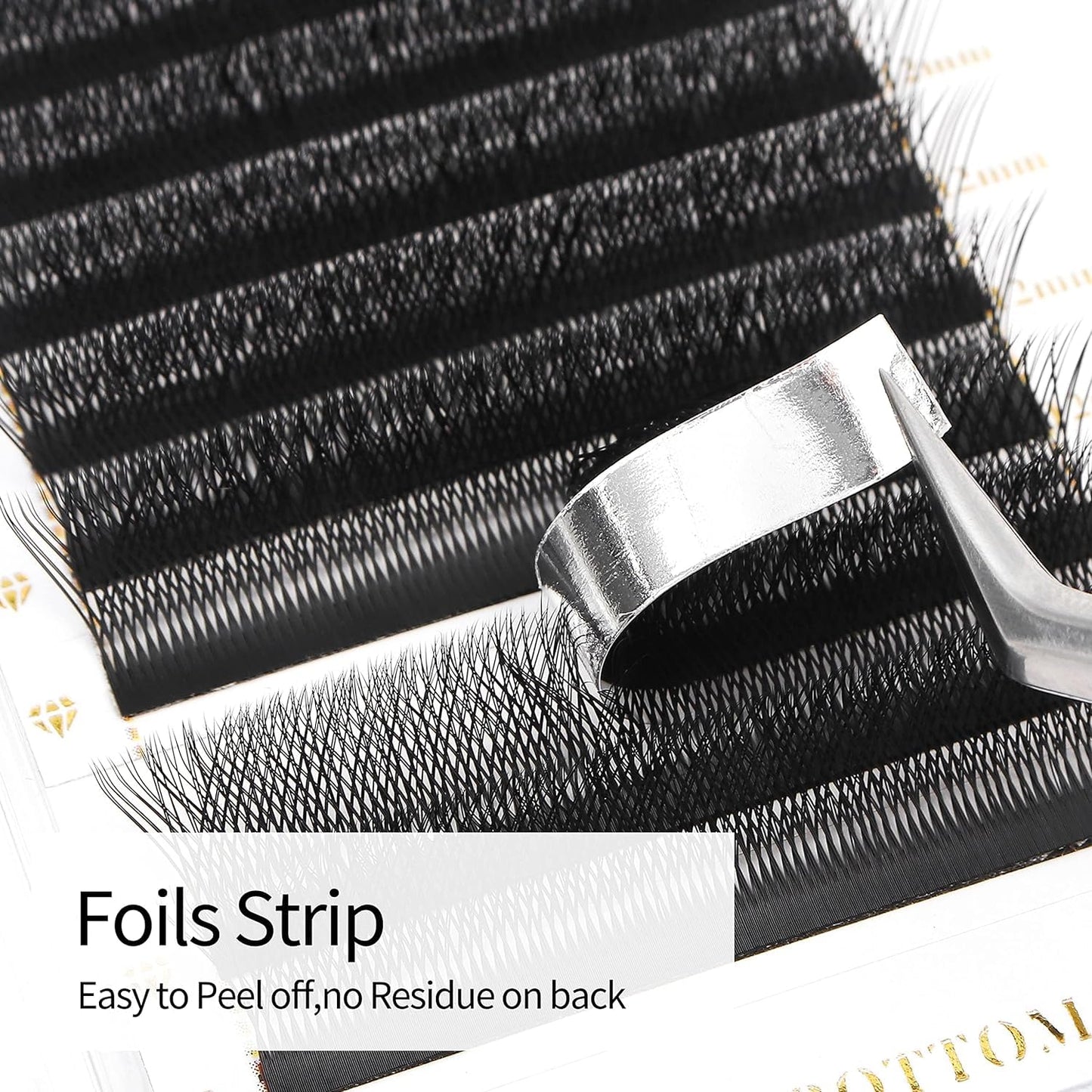 Lash Extensions Double Tips 3D Eyelash Extensions W Shape 0.07mm Thickness C Curl Mix 8-15mm Premade Fans Easy Fan Volume Matte Black Crisscross Eyelashes(W-3D-Double Tips-0.07-C,8-15mm Mix)