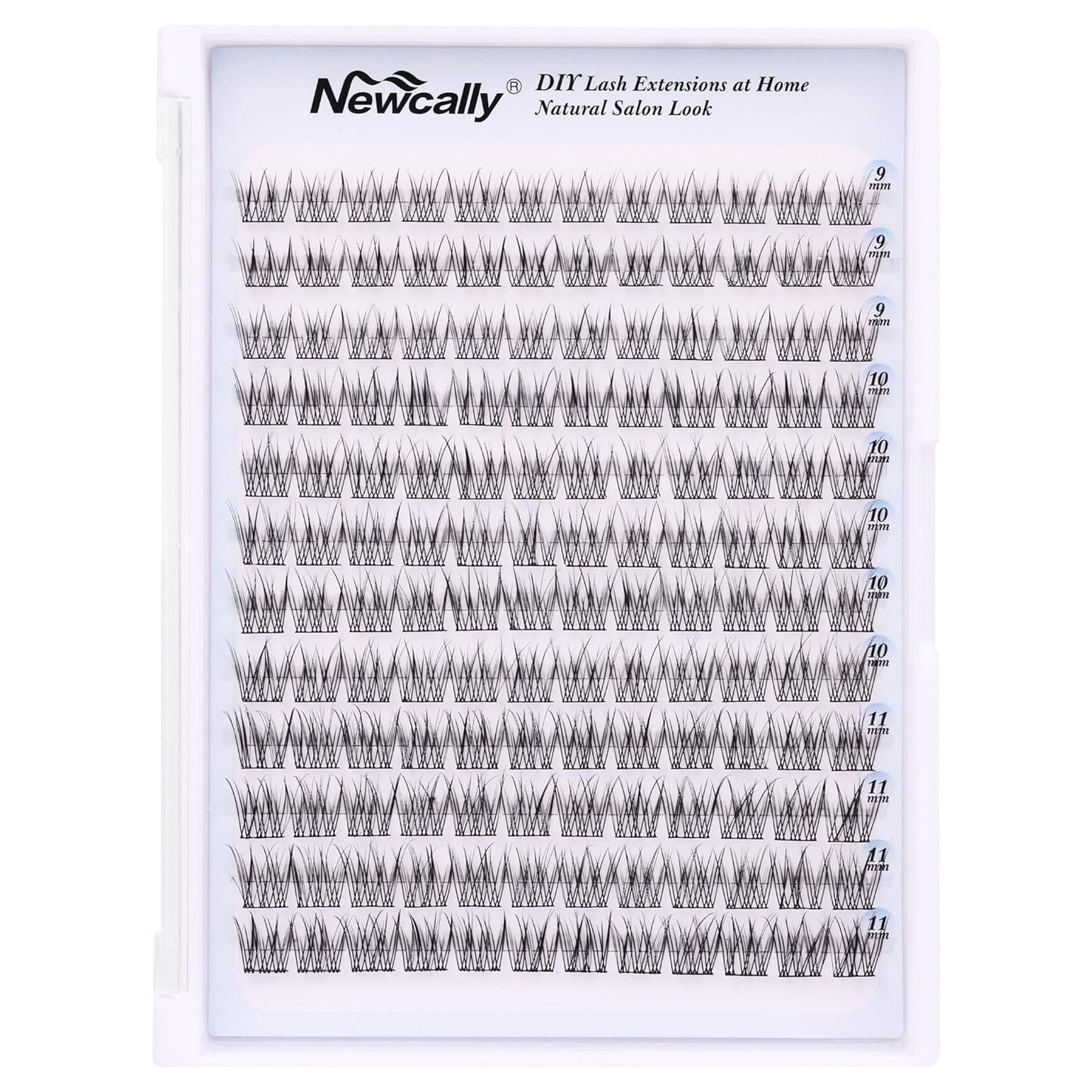 Natural Lash Clusters DIY Eyelash Extension Wispy 144 Pcs Individual Cluster Lashes Extension at Home C-curly 9-11MM Eyelash Cluster Faux Mink False Lashes by Newcally