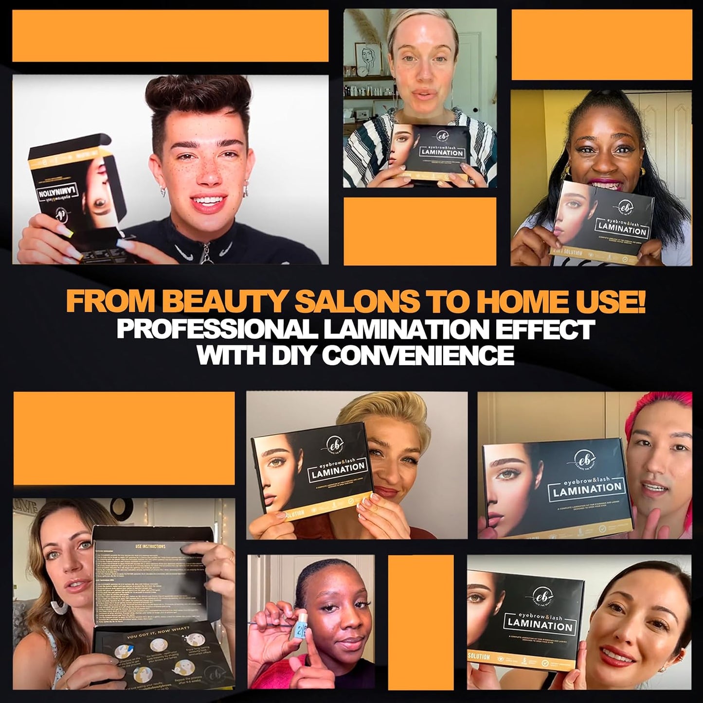 Eyebrow and Lash Lamination Kit | At Home DIY and Salon Use | 2in1 Professional Brow Lamination Kit and Lash Lift | Instant Lift For Fuller Eye Brows and Longer Eyelashes