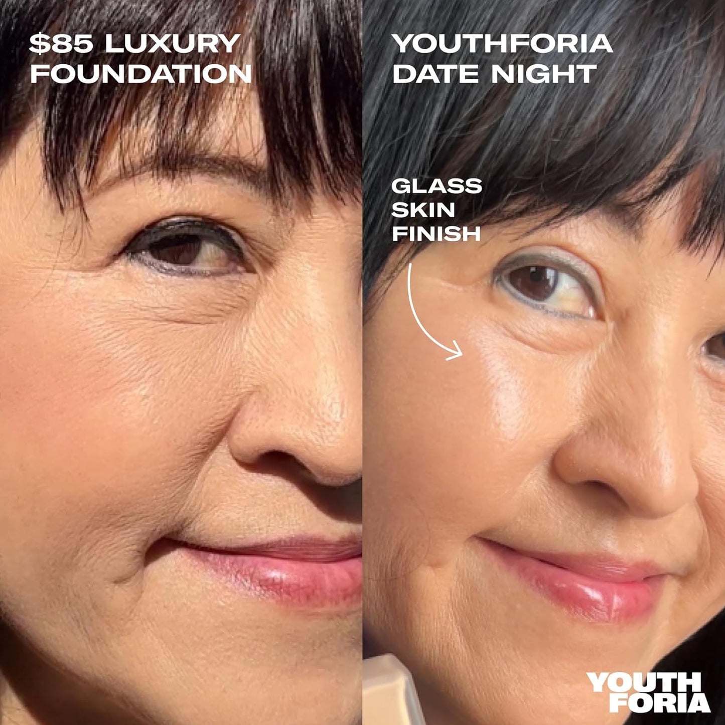 Youthforia Date Night Skin Tint Serum Foundation, Light-Medium Coverage, Hydrating Formula, Vegan & Cruelty-Free, 345 Medium - Neutral with Cool Undertones