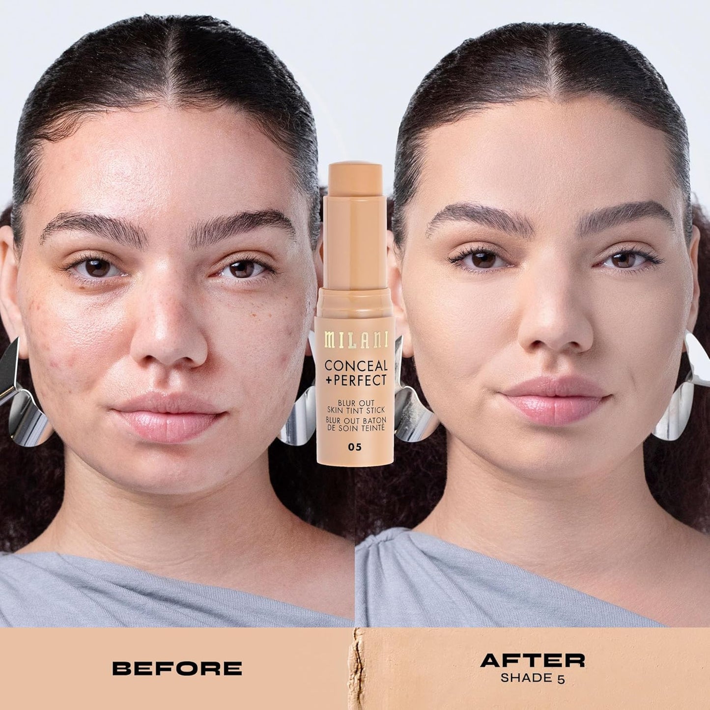 Milani Conceal + Perfect - Skin Tint Stick, Blur Out Tinted Moisturizer Makeup, Shade 005