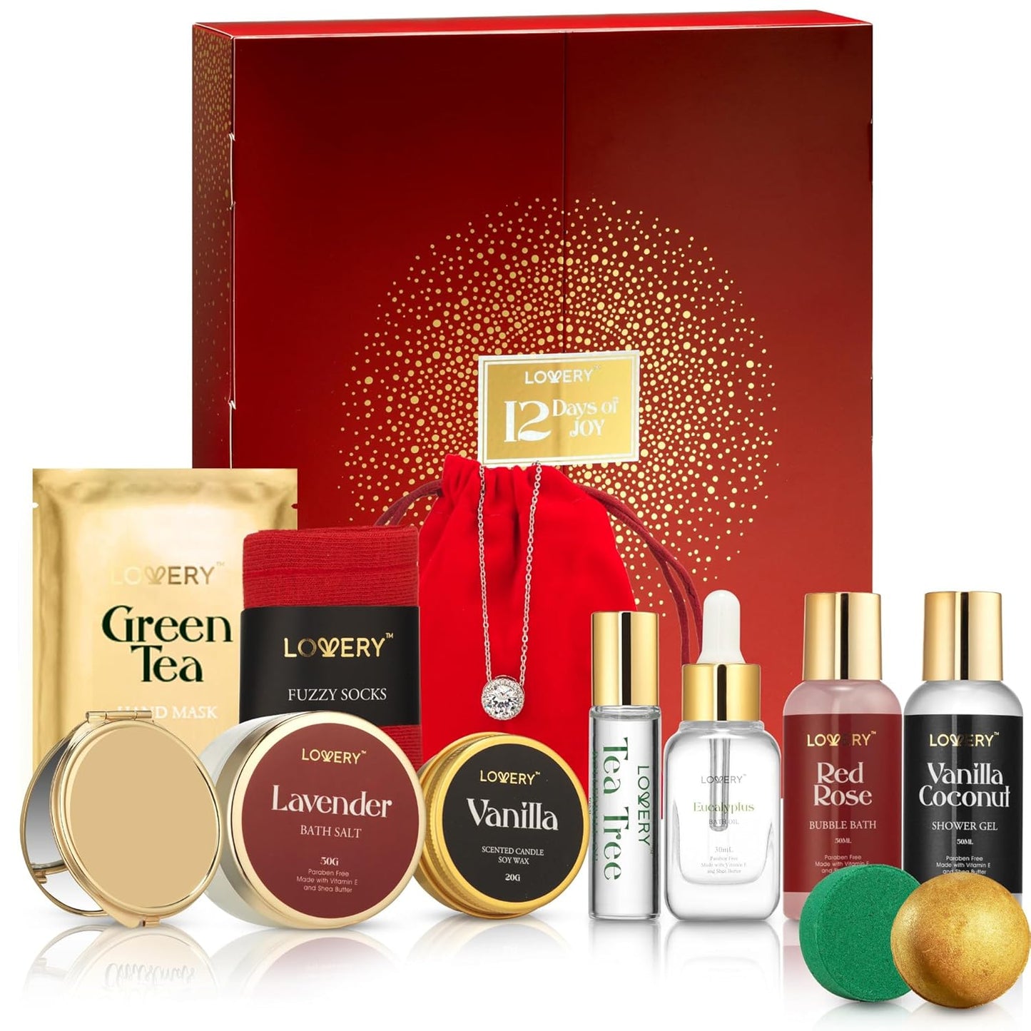 Birthday Gifts for Her, 12 Day Beauty Surprises, Wedding Gifts for Adults, Birthday Gifts for Women & Men, Anniversary Ideas, Beauty & Spa - Bath & Body Care Gift Set