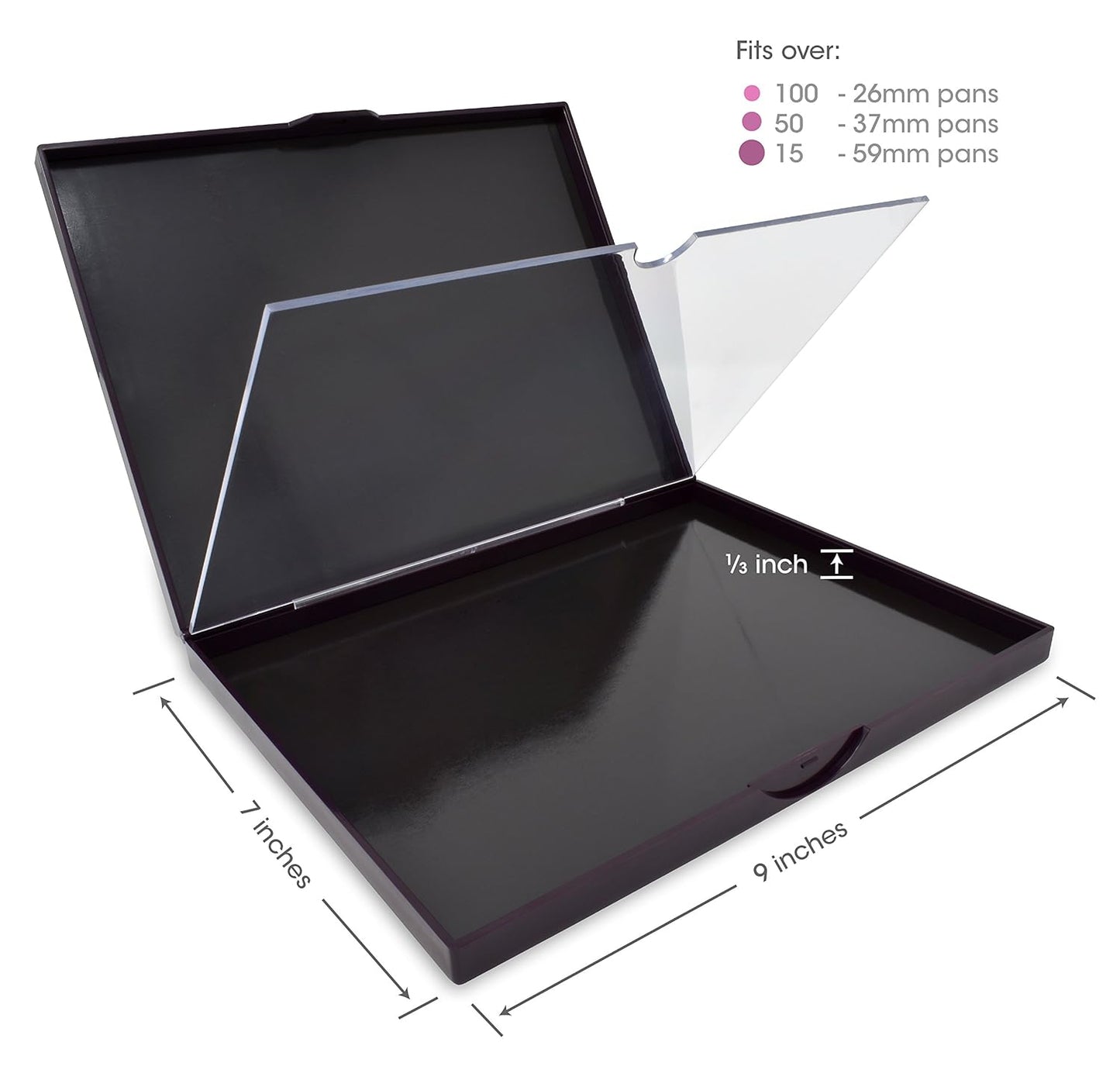 The Adept Palette in Praetorian Purple - Double Sided Magnetic Empty Palette with Divider, Holds Over 100 Standard Round Eyeshadow Pans, Hardshell Case