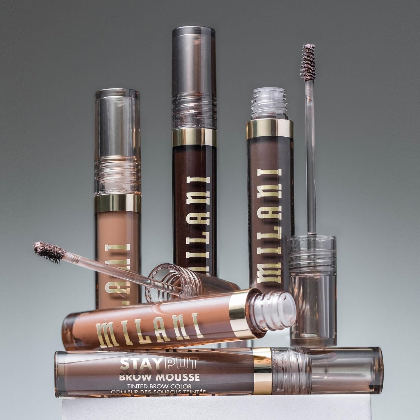 Milani Brow Tint- Stay Put Tinted Brow Mousse, Nourishing, High-Pigment infused with Shea Butter, Jojoba Seed Oil & Panthenol Vitamin B5 - Taupe