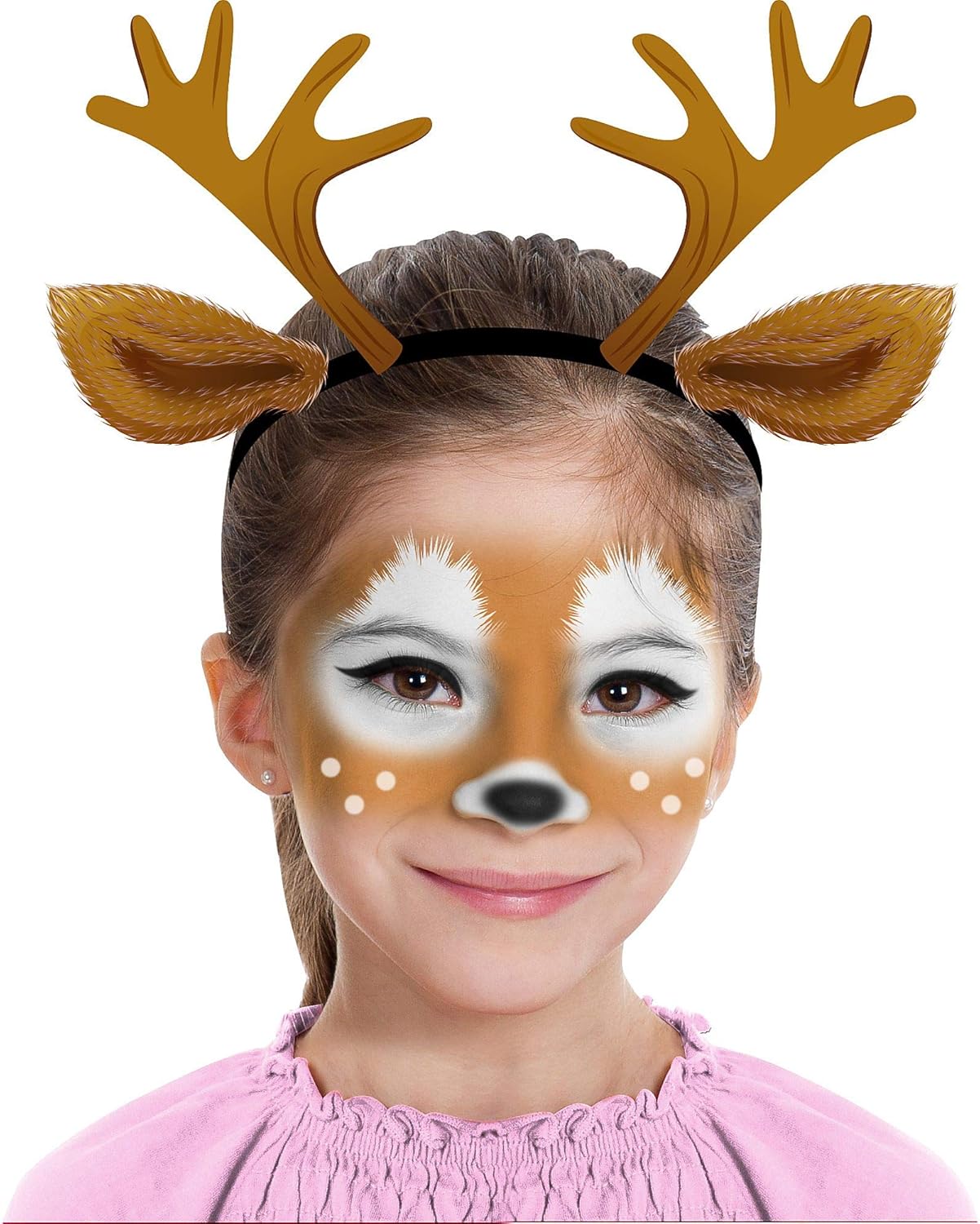 Deer Makeup Kit for Teens and Adults, Halloween Makeup, 8 Pieces