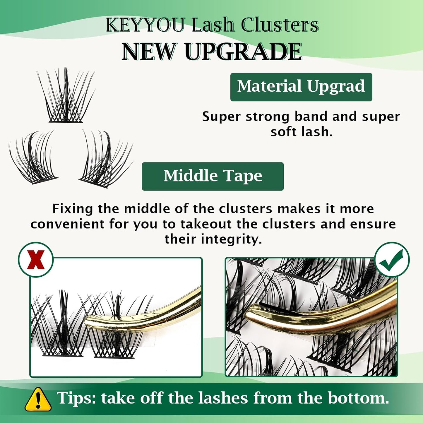 Lash Clusters,96 Pcs Cluster Lashes D Curl 8-18MIX DIY Lash Extensions Eyelash Clusters,KEYYOU Volume Wispy Individual Lashes Soft&Comfortable Easy DIY at Home(Y09,D-8-18MIX)