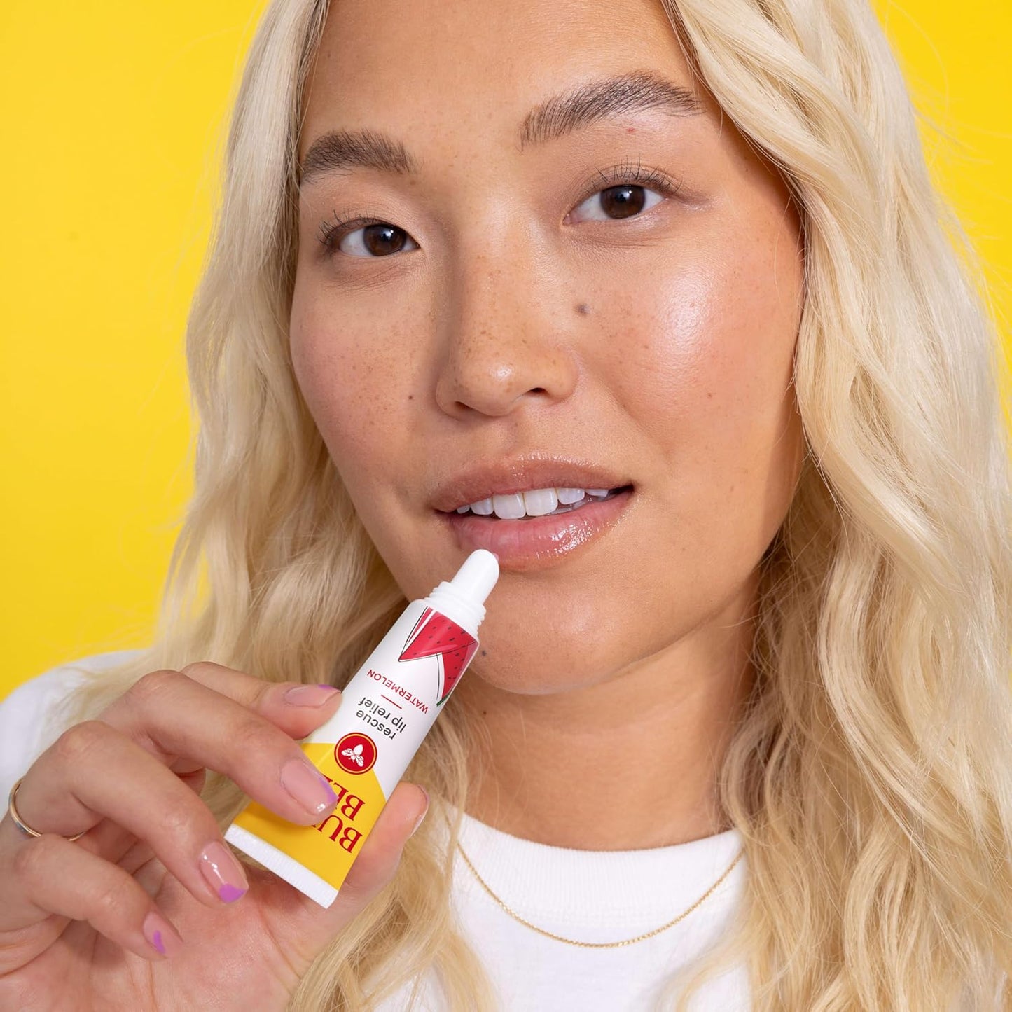 Burt's Bees Rescue Lip Relief, Watermelon, Hydrating Lip Balm for Dry Cracked Lips, with Responsbily Sourced Beeswax and Shea Butter, 100% Natural Origin, 1 Squeezy Tube, 0.35oz