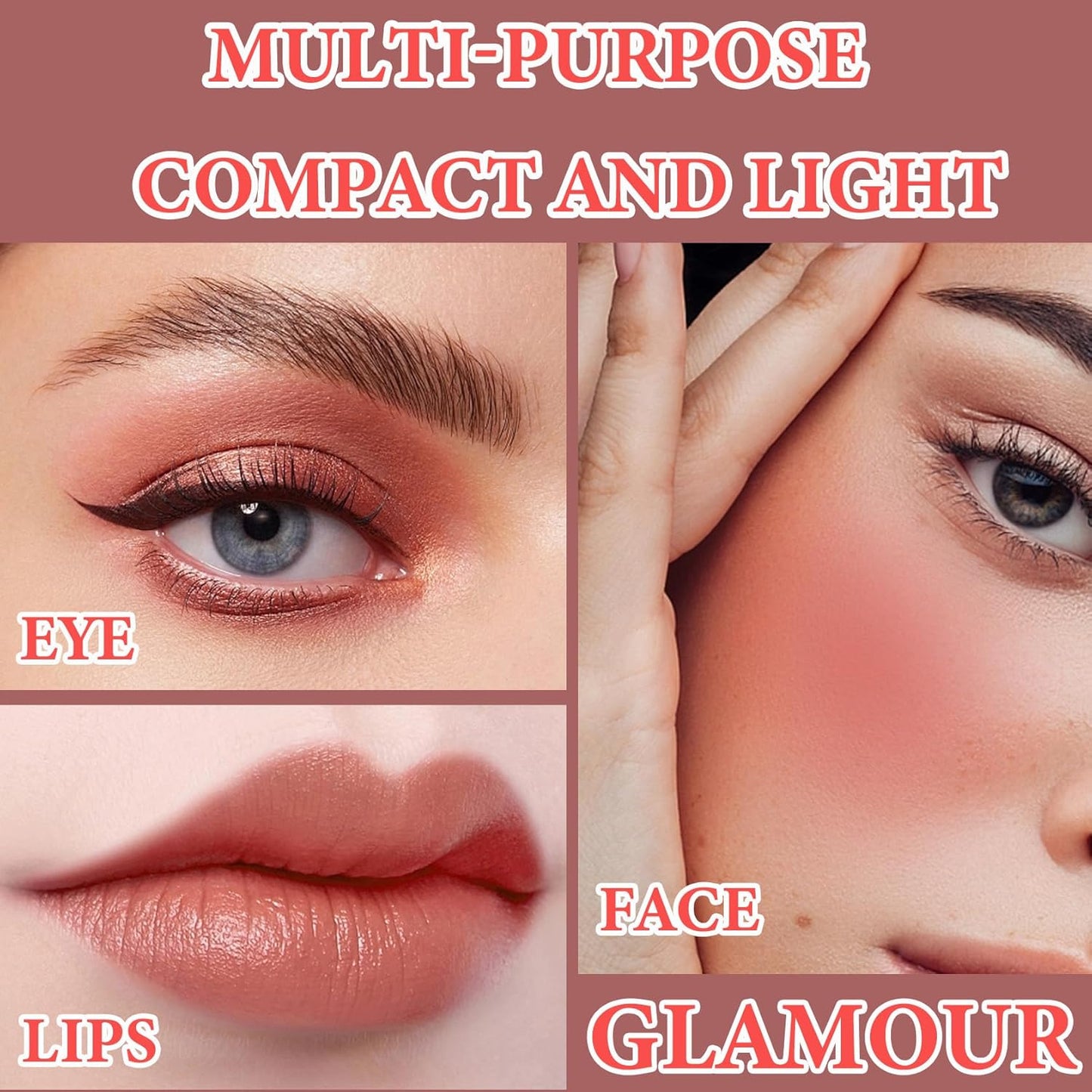 Cream Blush Stick Makeup,Blush Stick for All Skin Tones,Easy to Color,Soft Long Lasting Lightweight Blush Face Makeup Stick,Waterproof Multi Stick for Cheeks & Lip & Eyes（#101）