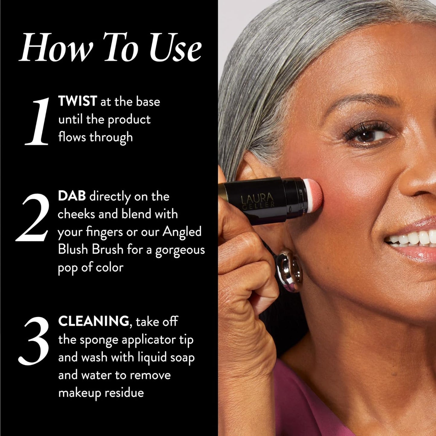 LAURA GELLER NEW YORK Serum Blush Tint, Lightweight Liquid Blush for Cheeks, Weightless Watercolor Sheer Finish, Poppy Peach