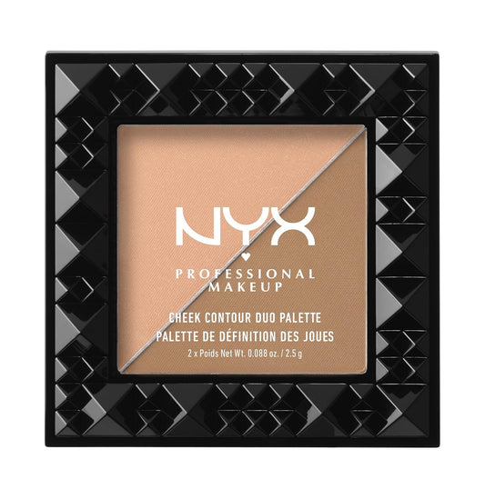 NYX PROFESSIONAL MAKEUP Cheek Contour Duo Palette, Two To Tango, 0.18 Ounce