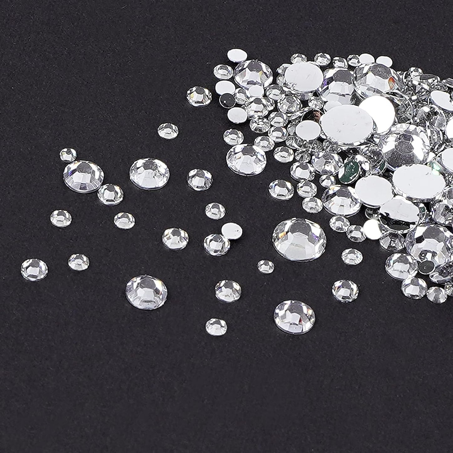 Canvalite 2784PCS Rhinestones Flatback Gems, Nail Rhinestones Nail Art Gems with Jewelry Glues, Pick Up Tweezers and Rhinestone Picker Dotting Pen, Nail Art Tools for Nails, Clothes, Face, Crafts