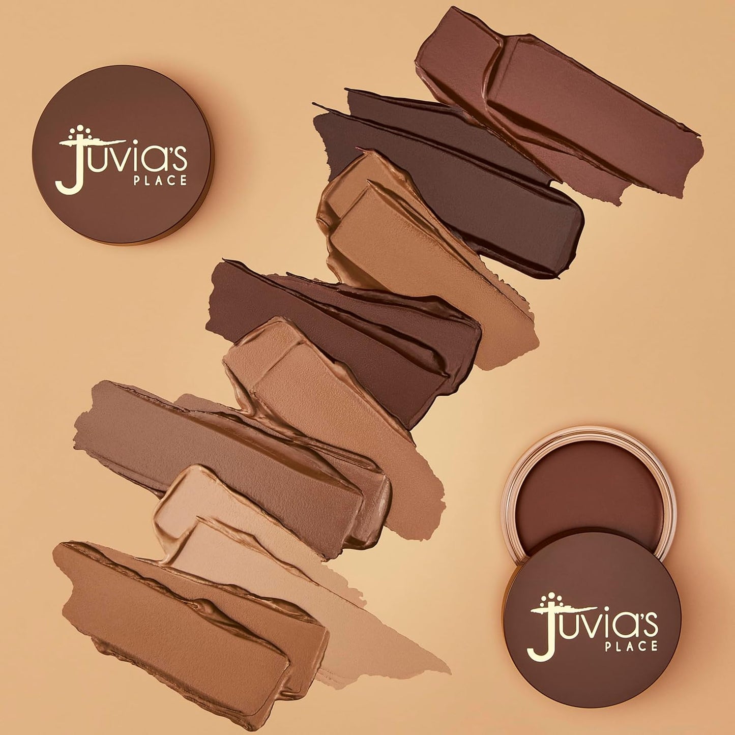 Juvia's Place Bronzed Cream Bronzer Caramel - Creamy Bronzing Makeup Beauty Glow Sun Kissed Cheek Matte Shimmer Contour Long Lasting Finish Pigmented Bronze Light Buildable Blendable