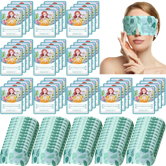 60 Pcs Disposable Steam Eye Mask Bulk Heated Eye Masks for Dry Eyes Spa Warming Eye Mask Self Heating Eye Masks with Warm Moist Warm Compress for Eye Stress Dark Circle Relief (Unscented)