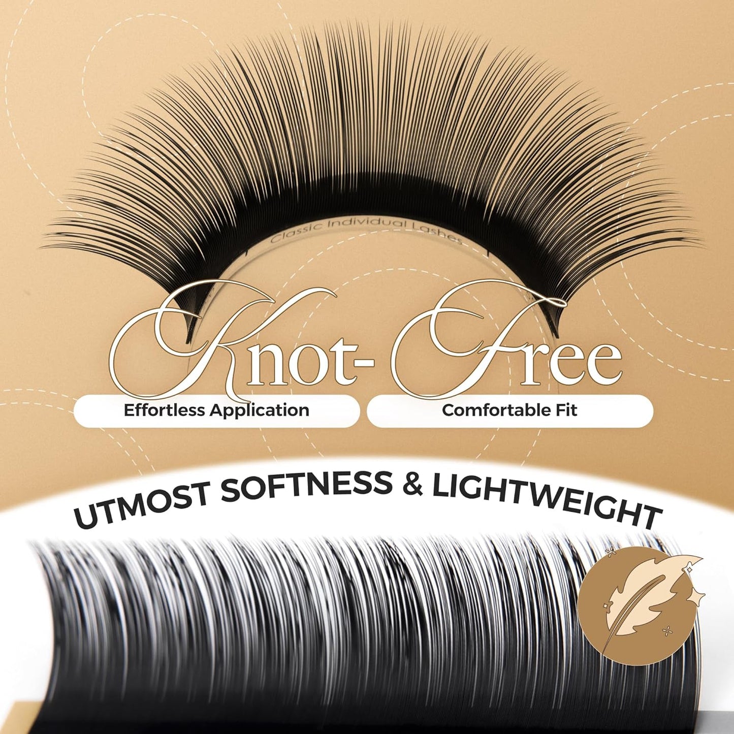 LASHVIEW Eyelash Extensions,Individual Lashes,Premium Single &Classic Lashes,0.15 Thickness C Curl 12mm,Natural Semi Permanent Eyelashes, Lashes,Soft Application-Friendly