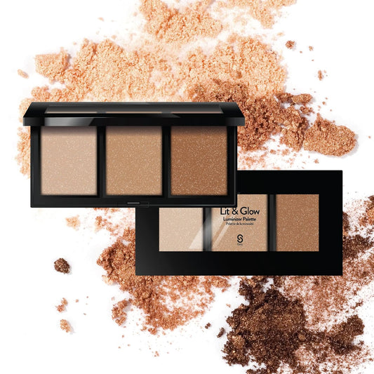 Sistar Lit & Glow Luminizer Palette Glitter Bronzer Make Up