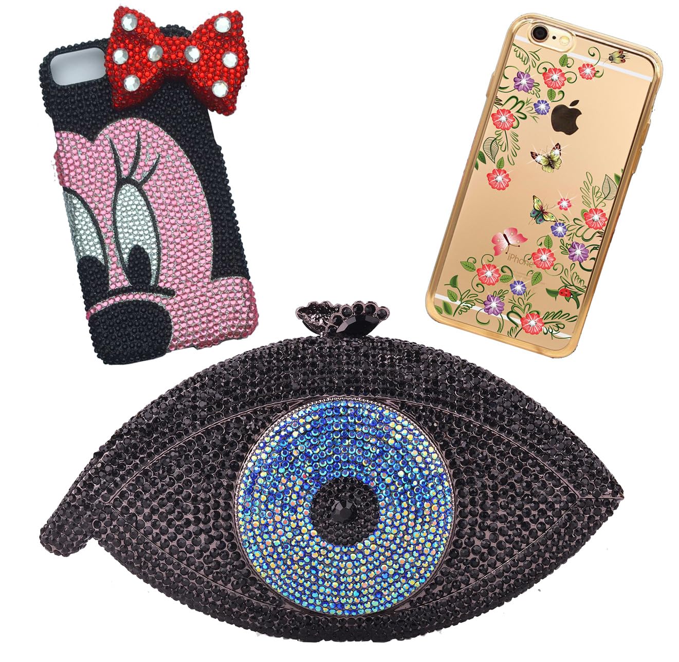 1000 Pieces SS20 5mm Flatback Rhinestones Clear Glass Round Gems Crystals for Nail Art DIY Crafts Clothes Shoes Bags （Dark Red）