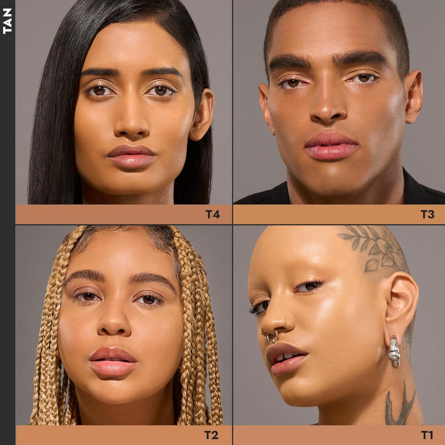 COVER FX Total Cover Cream Foundation - Shade T1 - Buildable Coverage - Natural Finish - Oil-Free - Sweat-Proof