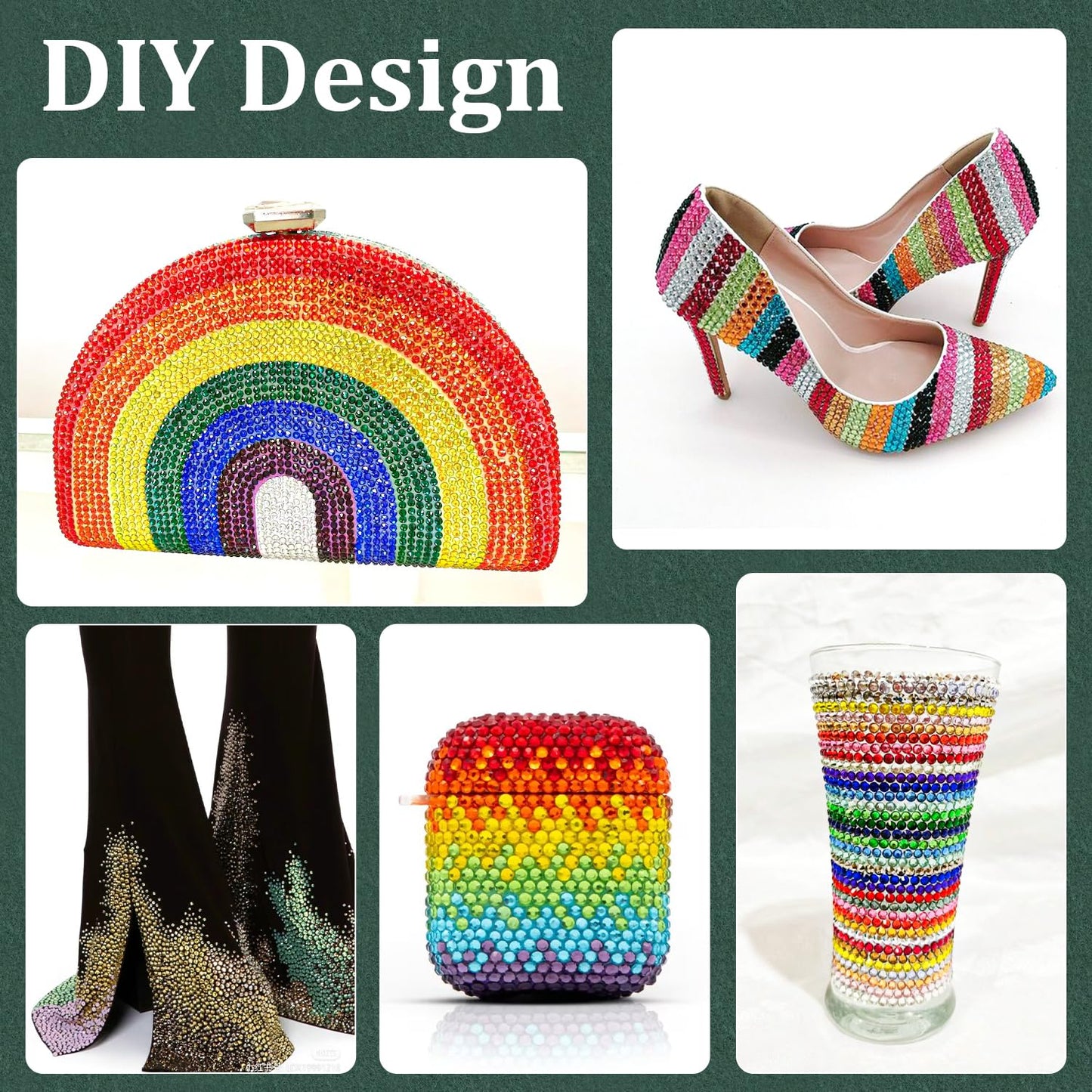 Resin Rhinestones for Crafting with B7000 Jewelry Glue, 2 Boxes AB Flatback Crystals with 3Pcs 10ml Glue for Bedazzling Crafts DIY Nail Art Makeup，Non Hotfix Gems for Clothing Shoes