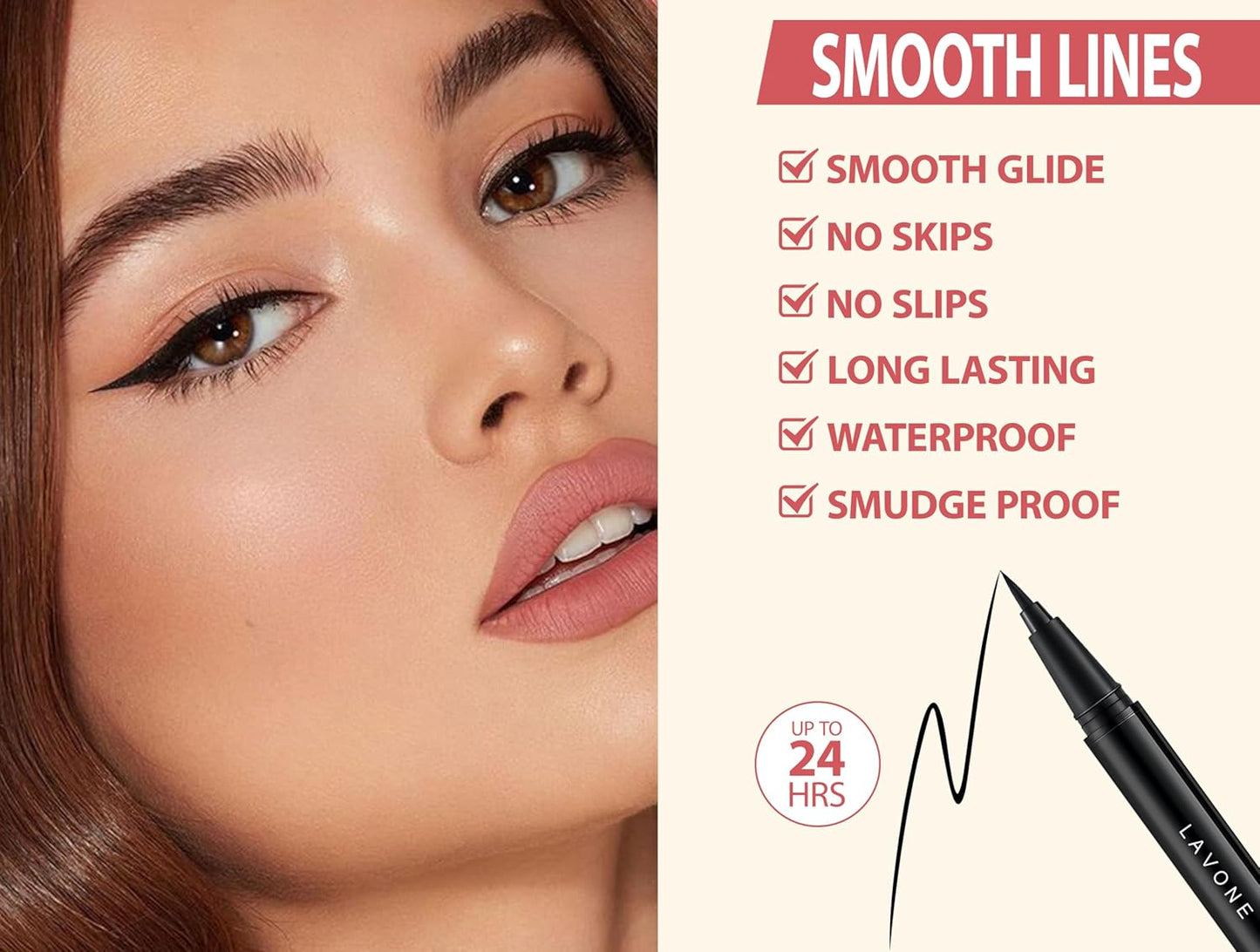LAVONE Hair-Like Eyebrow Pen Makeup kit, Eyebrow Pencils for Women with Waterproof Microblading Eyebrow Pencil, Eyebrow Pomade, Eyeliner and Eyebrow Brush, Create Full, Natural Brows, Blonde