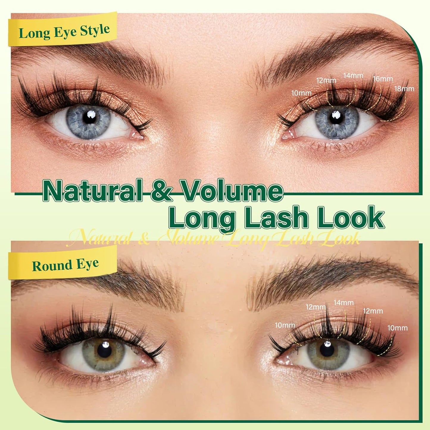 KEYYOULASH Lash Clusters Manga Lash Extension D Curl 120pcs 8-18mm Wispy Eyelash Clusters Natural Volume Eyelash Extensions Individual Lashes DIY at Home(KY09,D-8-18MIX)