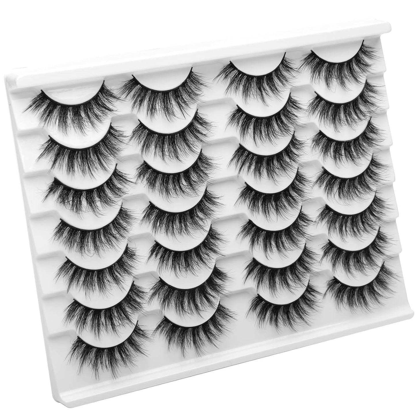 Fake Lashes False Eye Lashes Mink False Eyelashes Natural Cat Eye Lashes Fluffy Fake Eyelashes 16MM Lashes A25