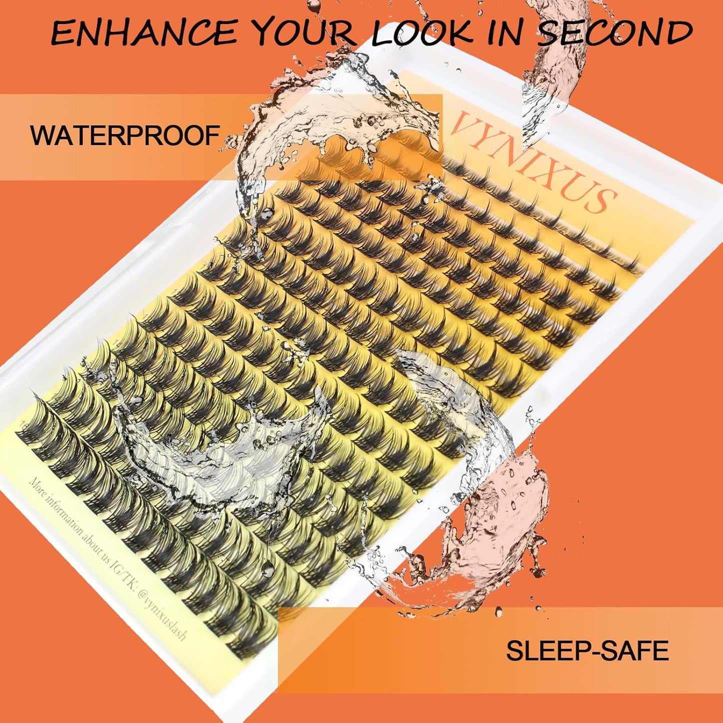 Eyelash Clusters Fluffy Lash Clusters Wispy Individual Lashes WideSpan Cluster Eyelash Extensions Natural Cluster Lashes Ultra-Thin Band (Magic-0.07D-Mix8-16)