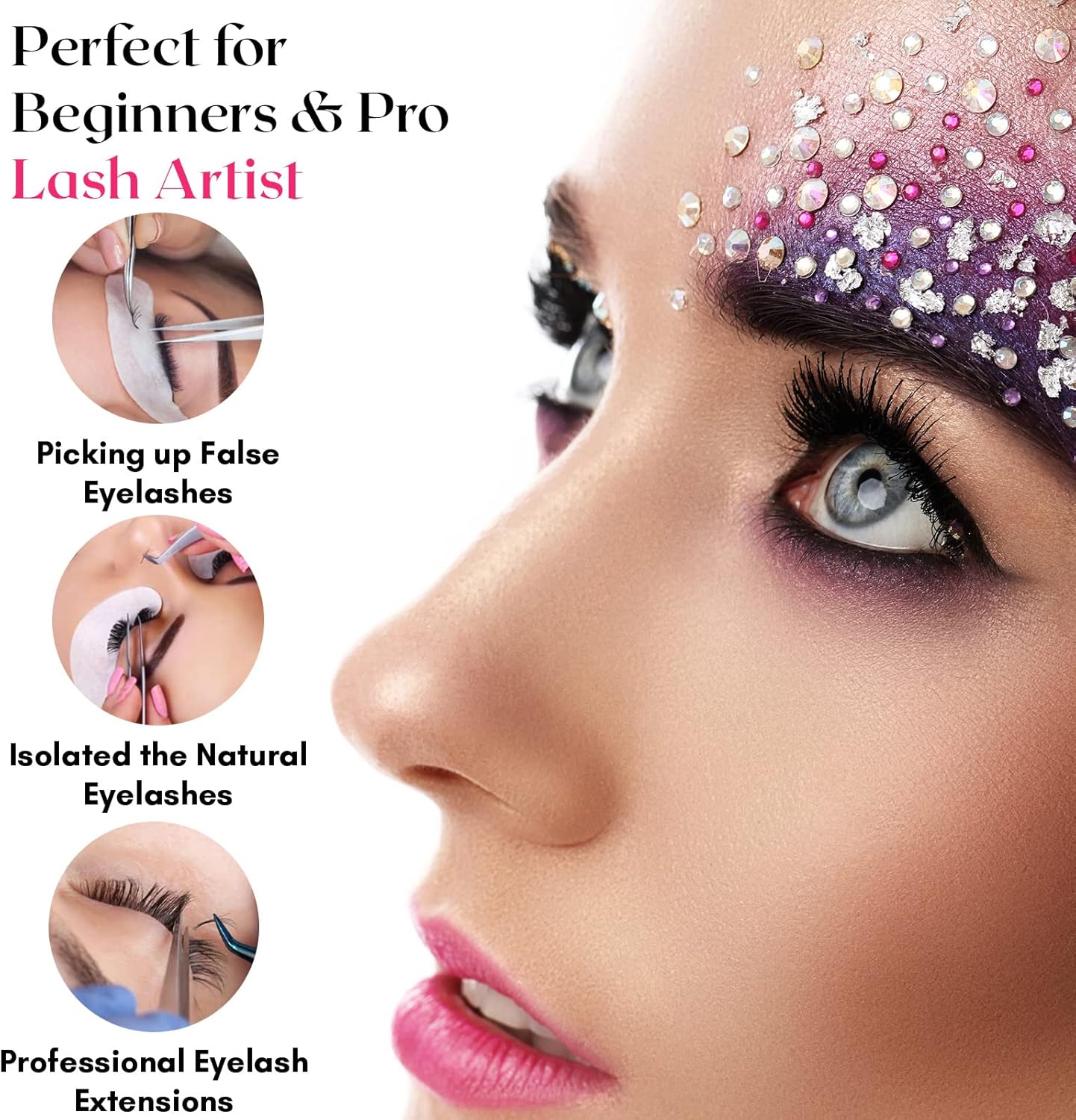 My Lash Tools New Isolation Lash Tweezers Eyelash Extensions Best for Individual Isolation & Classic Lashes Japanese Stainless Steel Lightweight Precision Lashing Twisers (Matte-Black)