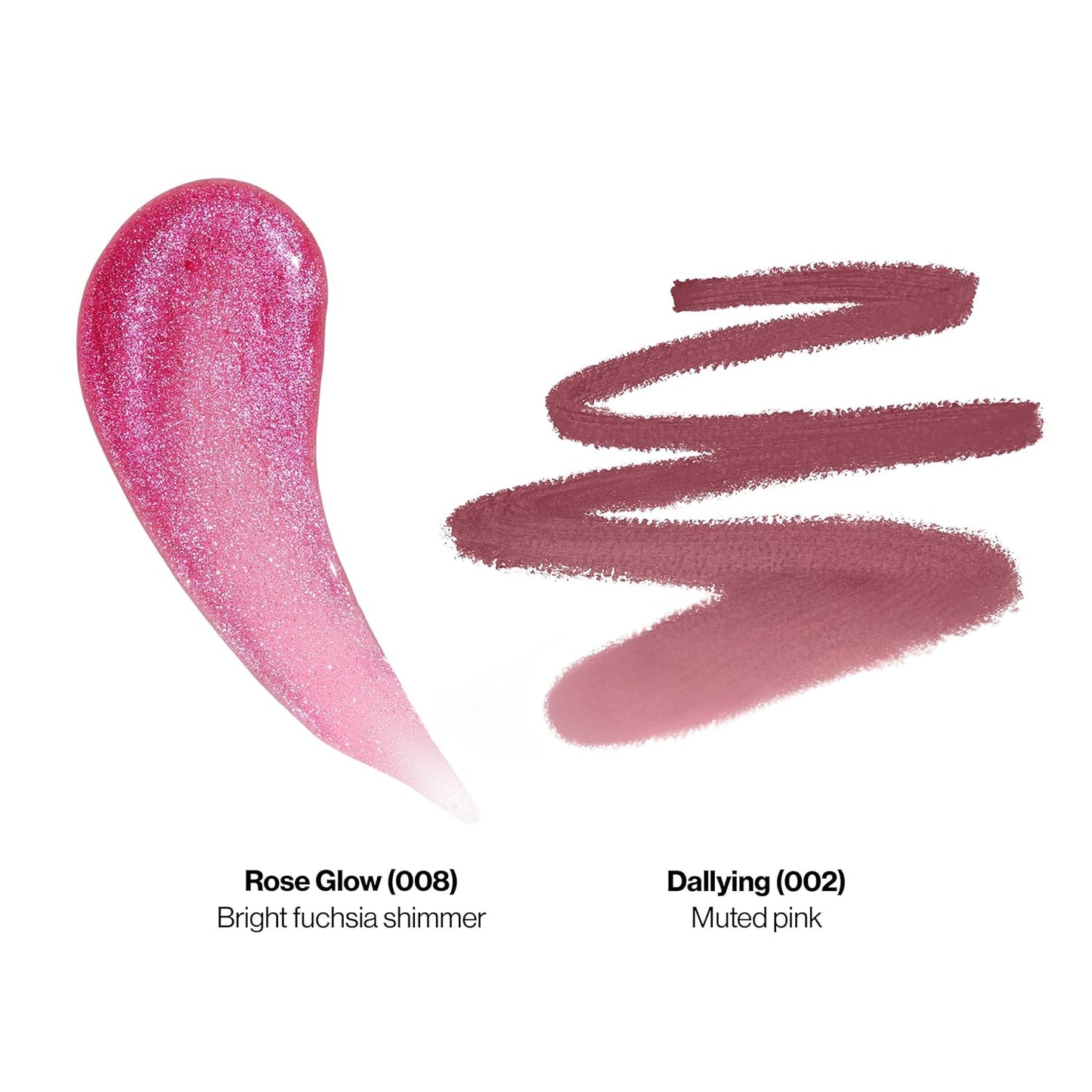 Revlon Super Lustrous Glimmer Gloss and ColorStay Multi-Liner Bundle, Rose Glow and Dallying, Pack of 2