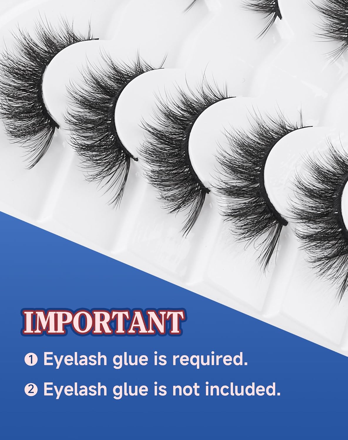 Lashes Cateye Wispy False Eyelashes Volume Flared Mink Eyelash Strip Lashes Soft Cat Eye Lash Natural Pack 7 Pairs Everyday 17MM D74